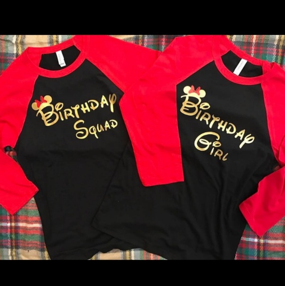 Minnie Mouse Birthday Squad Raglan tee - Picture 2 of 5